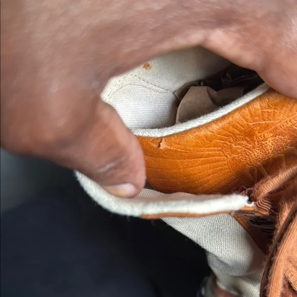 L.A.M.B. Tan and Brown Lace Up Boots - Picture 11 of 15